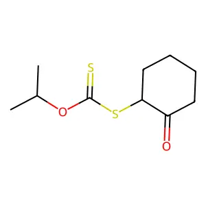 O-propan-2-yl (2-oxocyclohexyl)sulfanylmethanethioate structure