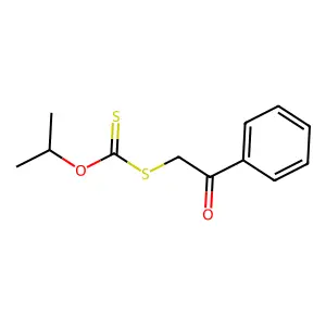 O-propan-2-yl phenacylsulfanylmethanethioate structure