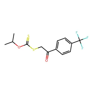 O-propan-2-yl [2-oxo-2-[4-(trifluoromethyl)phenyl]ethyl]sulfanylmethanethioate structure