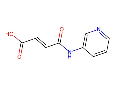 (2Z)-3-(N-(3-pyridyl)carbamoyl)prop-2-enoic acid structure