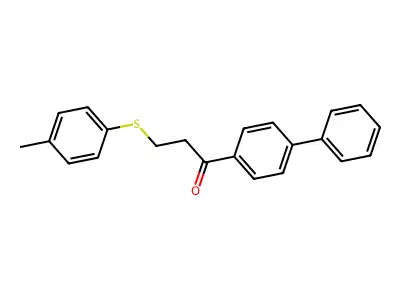 3-(4-Methylphenyl)sulfanyl-1-(4-phenylphenyl)propan-1-one structure