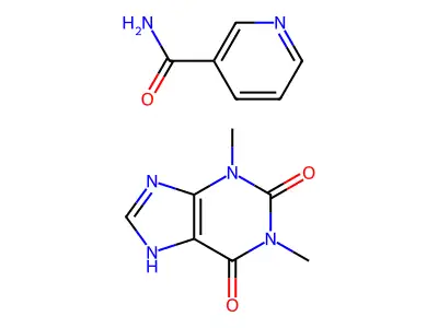 Theophylline, compd. with nicotinamide structure