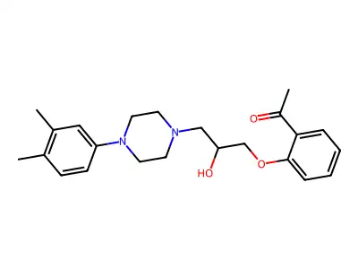 2-Propanol, 1-(2-acetylphenoxy)-3-(4-(3,4-dimethylphenyl)piperazinyl)- structure