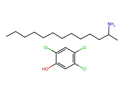 Phenol, 2,4,5-trichloro-, compd. with 2-tridecanamine (1:1) structure