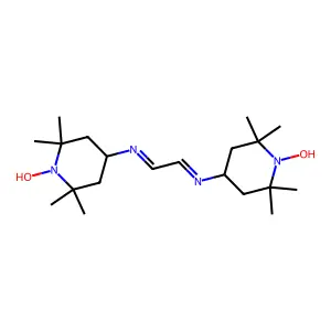 N,N'-bis(1-hydroxy-2,2,6,6-tetramethylpiperidin-4-yl)ethane-1,2-diimine structure