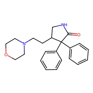 4-(2-(4-Morpholinyl)ethyl)-3,3-diphenyl-2-pyrrolidinone structure