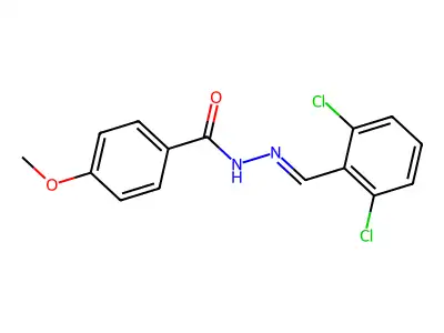 N-[(2,6-dichlorophenyl)methylideneamino]-4-methoxybenzamide structure