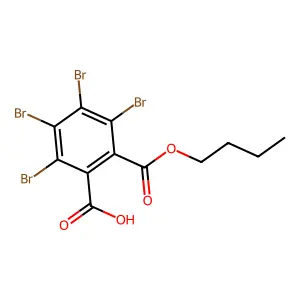 1,2-Benzenedicarboxylic acid, 3,4,5,6-tetrabromo-, 1-butyl ester structure