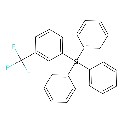 Triphenyl[3-(trifluoromethyl)phenyl]silane structure