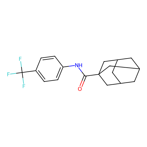 N-[4-(trifluoromethyl)phenyl]adamantane-1-carboxamide structure