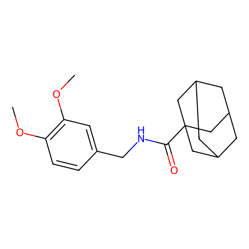 N-(3,4-Dimethoxybenzyl)-1-adamantanecarboxamide structure