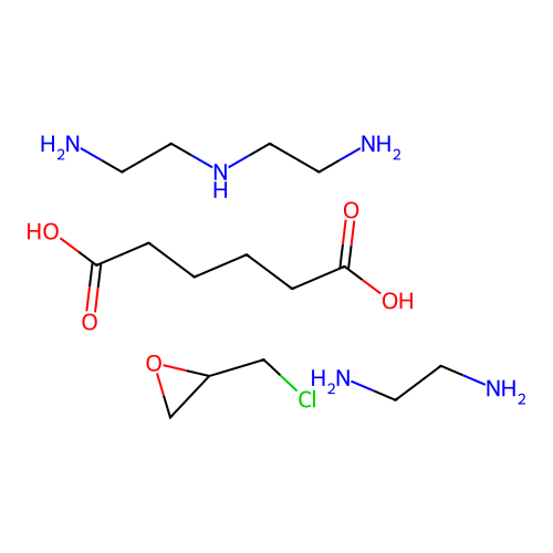 (C6-H10-O4.C4-H13-N3.C3-H5-Cl-O.C2-H8-N2)x- structure