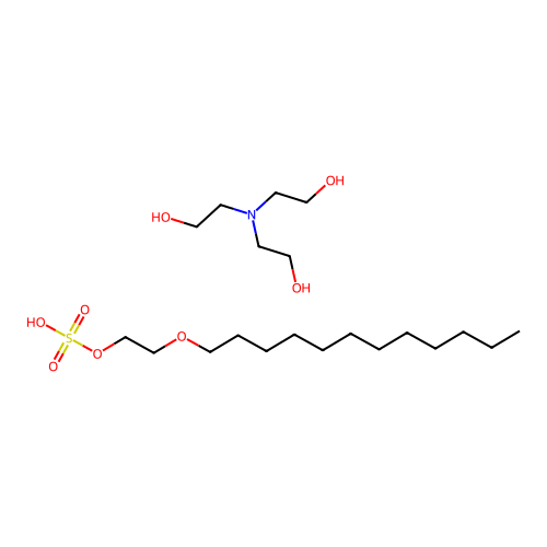 Tris(2-hydroxyethyl)ammonium 2-(dodecyloxy)ethyl sulphate structure