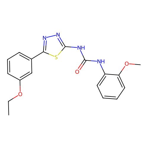 1-[5-(3-Ethoxyphenyl)-1,3,4-thiadiazol-2-yl]-3-(2-methoxyphenyl)urea structure