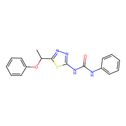 1-[5-(1-Phenoxyethyl)-1,3,4-thiadiazol-2-yl]-3-phenylurea structure