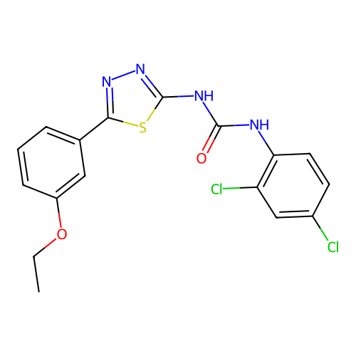 1-(2,4-Dichlorophenyl)-3-[5-(3-ethoxyphenyl)-1,3,4-thiadiazol-2-yl]urea structure