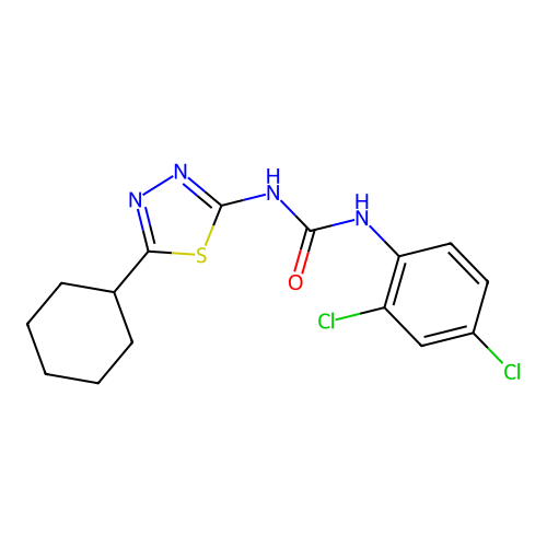 1-(5-Cyclohexyl-1,3,4-thiadiazol-2-yl)-3-(2,4-dichlorophenyl)urea structure