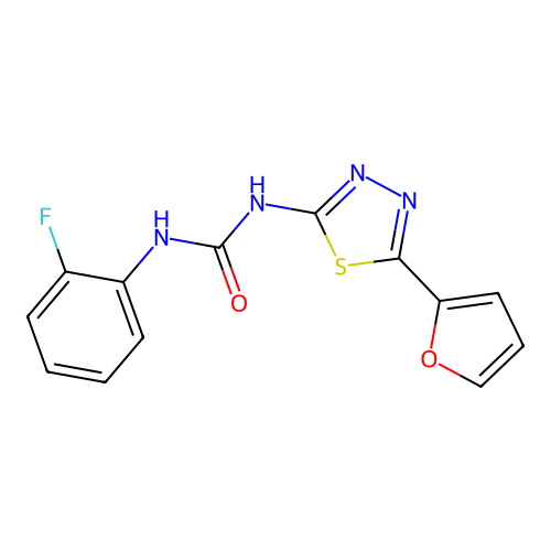 1-(2-Fluorophenyl)-3-[5-(furan-2-yl)-1,3,4-thiadiazol-2-yl]urea structure