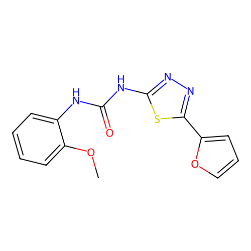 1-(5-Furan-2-yl-[1,3,4]thiadiazol-2-yl)-3-(2-methoxy-phenyl)-urea structure