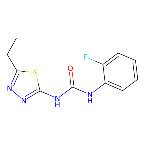 1-(5-Ethyl-1,3,4-thiadiazol-2-yl)-3-(2-fluorophenyl)urea structure