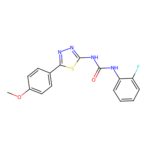 1-(2-Fluorophenyl)-3-[5-(4-methoxyphenyl)-1,3,4-thiadiazol-2-yl]urea structure