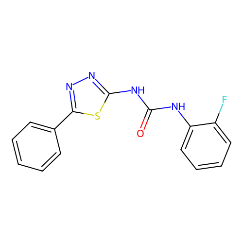 1-(2-Fluorophenyl)-3-(5-phenyl-1,3,4-thiadiazol-2-yl)urea structure
