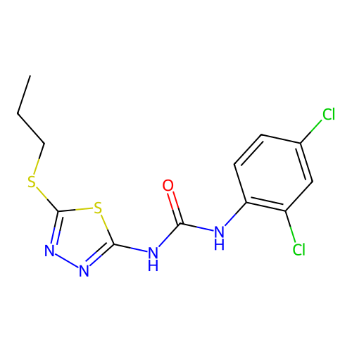 1-(2,4-Dichlorophenyl)-3-[5-(propylsulfanyl)-1,3,4-thiadiazol-2-yl]urea structure