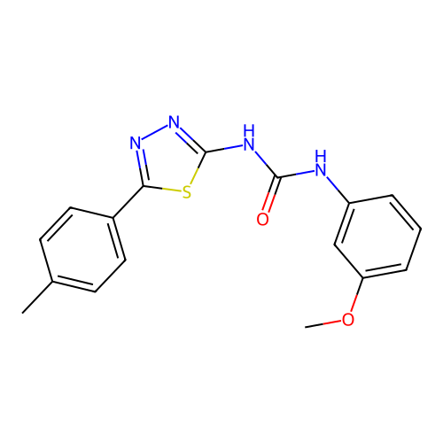 1-(3-Methoxyphenyl)-3-[5-(4-methylphenyl)-1,3,4-thiadiazol-2-yl]urea structure
