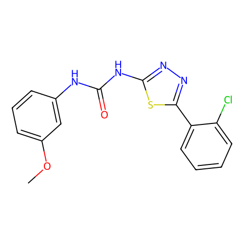 1-(5-(2-Chlorophenyl)-1,3,4-thiadiazol-2-yl)-3-(3-methoxyphenyl)urea structure
