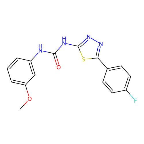 1-[5-(4-Fluorophenyl)-1,3,4-thiadiazol-2-yl]-3-(3-methoxyphenyl)urea structure