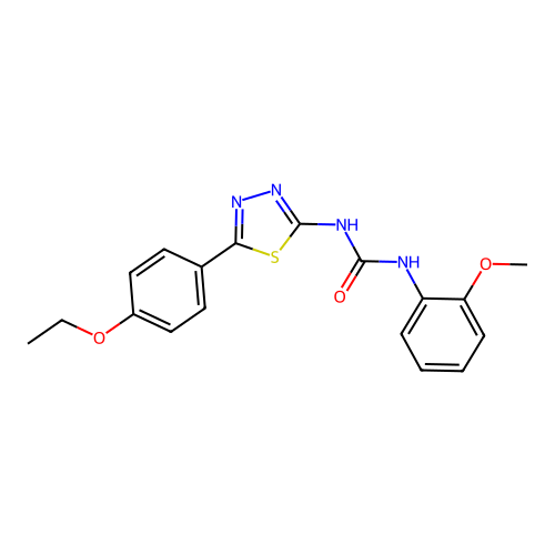 1-[5-(4-Ethoxyphenyl)-1,3,4-thiadiazol-2-yl]-3-(2-methoxyphenyl)urea structure