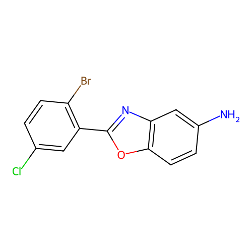 2-(2-Bromo-5-chlorophenyl)-1,3-benzoxazol-5-amine structure