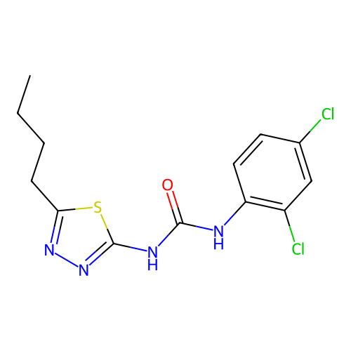 1-(5-Butyl-1,3,4-thiadiazol-2-yl)-3-(2,4-dichlorophenyl)urea structure