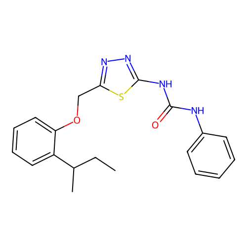 1-(5-{[2-(Butan-2-yl)phenoxy]methyl}-1,3,4-thiadiazol-2-yl)-3-phenylurea structure