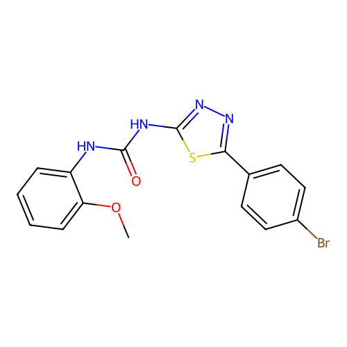 1-(5-(4-Bromophenyl)-1,3,4-thiadiazol-2-yl)-3-(2-methoxyphenyl)urea structure