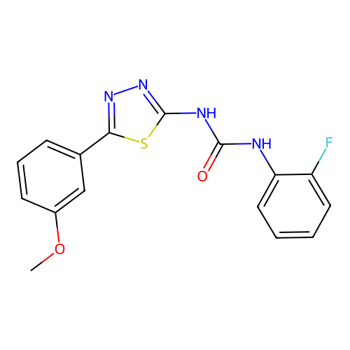 1-(2-Fluorophenyl)-3-[5-(3-methoxyphenyl)-1,3,4-thiadiazol-2-yl]urea structure
