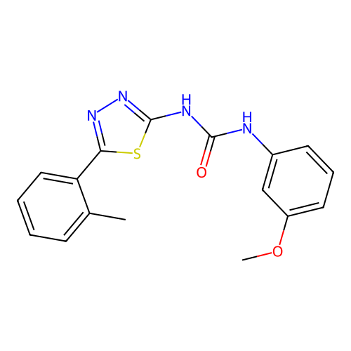 1-(3-Methoxyphenyl)-3-[5-(2-methylphenyl)-1,3,4-thiadiazol-2-yl]urea structure