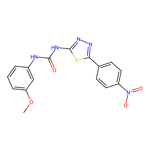 1-(3-Methoxyphenyl)-3-[5-(4-nitrophenyl)-1,3,4-thiadiazol-2-yl]urea structure
