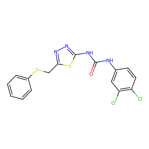 1-(3,4-Dichlorophenyl)-3-{5-[(phenylsulfanyl)methyl]-1,3,4-thiadiazol-2-yl}urea structure