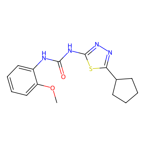 1-(5-Cyclopentyl-1,3,4-thiadiazol-2-yl)-3-(2-methoxyphenyl)urea structure