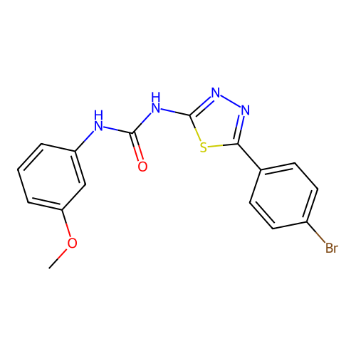 1-[5-(4-Bromophenyl)-1,3,4-thiadiazol-2-yl]-3-(3-methoxyphenyl)urea structure