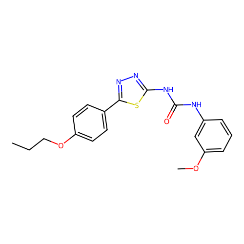 1-(3-Methoxyphenyl)-3-[5-(4-propoxyphenyl)-1,3,4-thiadiazol-2-yl]urea structure