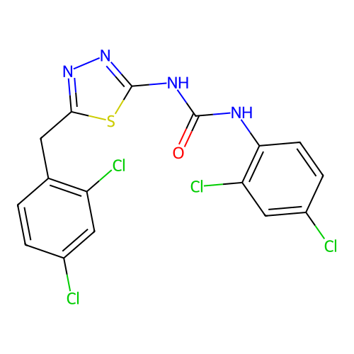 1-(5-(2,4-Dichlorobenzyl)-1,3,4-thiadiazol-2-yl)-3-(2,4-dichlorophenyl)urea structure