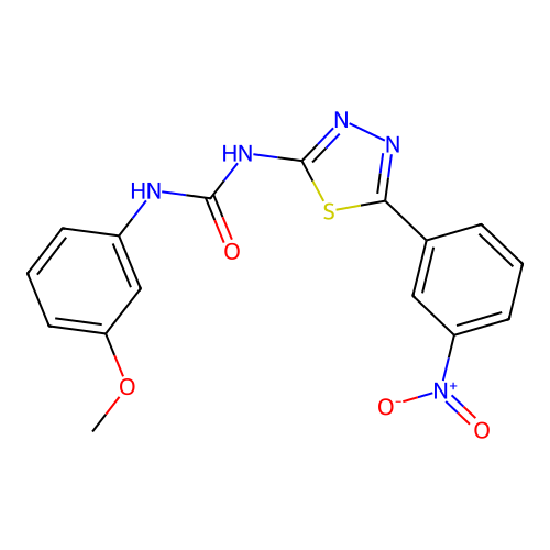 1-(3-Methoxyphenyl)-3-[5-(3-nitrophenyl)-1,3,4-thiadiazol-2-yl]urea structure
