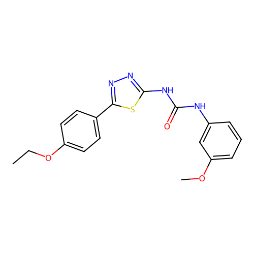 1-[5-(4-Ethoxyphenyl)-1,3,4-thiadiazol-2-yl]-3-(3-methoxyphenyl)urea structure