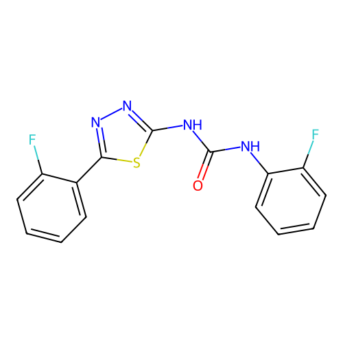 1-(2-Fluorophenyl)-3-[5-(2-fluorophenyl)-1,3,4-thiadiazol-2-yl]urea structure