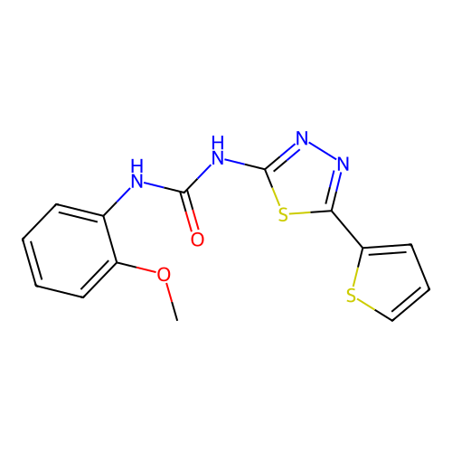1-(2-Methoxyphenyl)-3-(5-(thiophen-2-yl)-1,3,4-thiadiazol-2-yl)urea structure