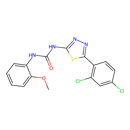 1-(5-(2,4-Dichlorophenyl)-1,3,4-thiadiazol-2-yl)-3-(2-methoxyphenyl)urea structure