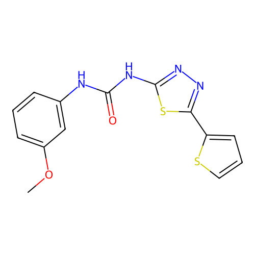 1-(3-Methoxyphenyl)-3-(5-(thiophen-2-yl)-1,3,4-thiadiazol-2-yl)urea structure