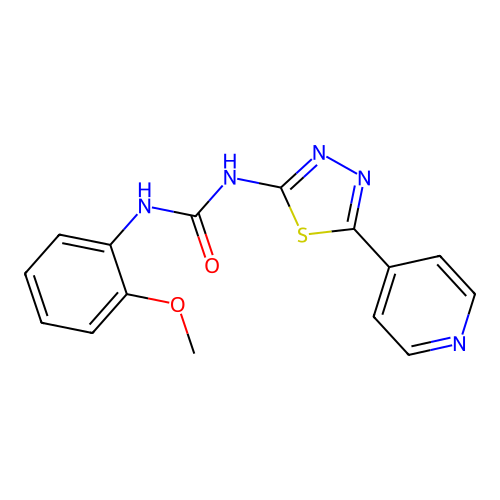1-(2-Methoxyphenyl)-3-(5-(pyridin-4-yl)-1,3,4-thiadiazol-2-yl)urea structure